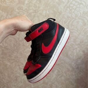 Nike red and black dunk sneakers
